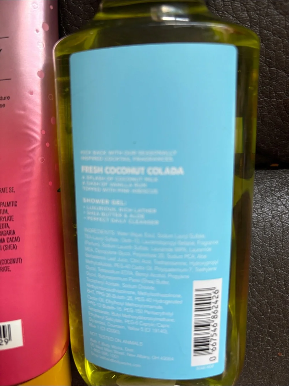 Bath and body  summer set in strawberry soda and fresh coconut colada